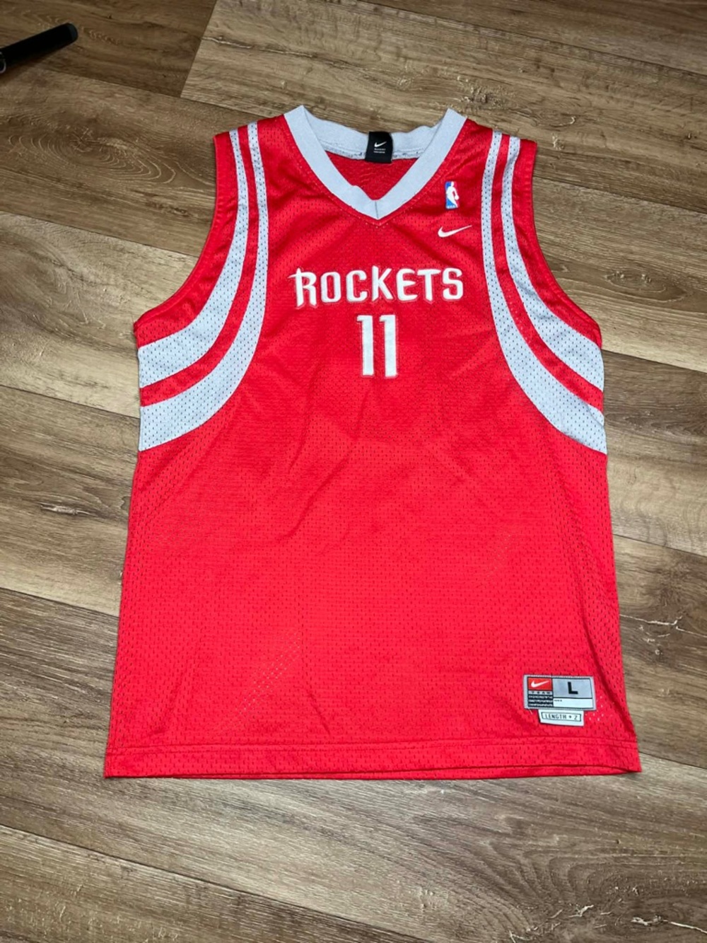 Yao Ming #11 Houston Rockets nike NBA  Jersey Size L length+2 youth